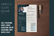 Simple & Clean Resume CV, a Resume Template by Minimalist Studio (Thumbnail 1 of 2)