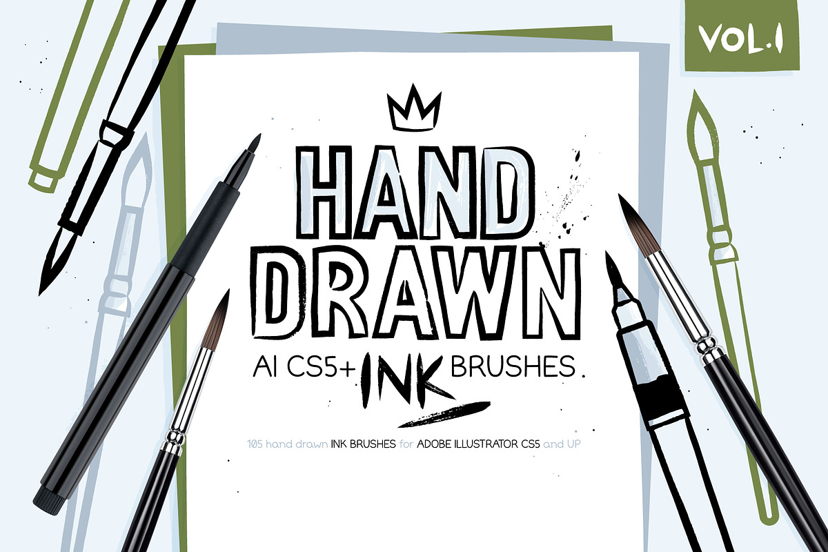 Round Ink Brushes & Splatters, a Brush Add-On by Side Project (Photo 1 of 7)