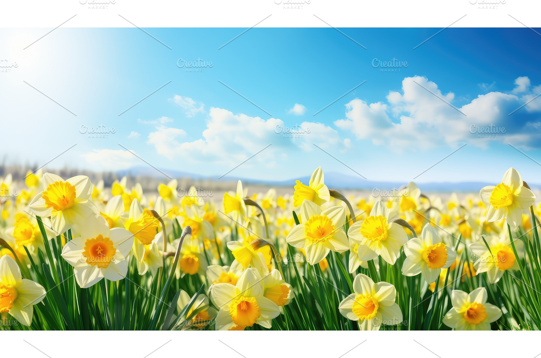 yellow springtime background ai, a Nature Photo by pikepicture