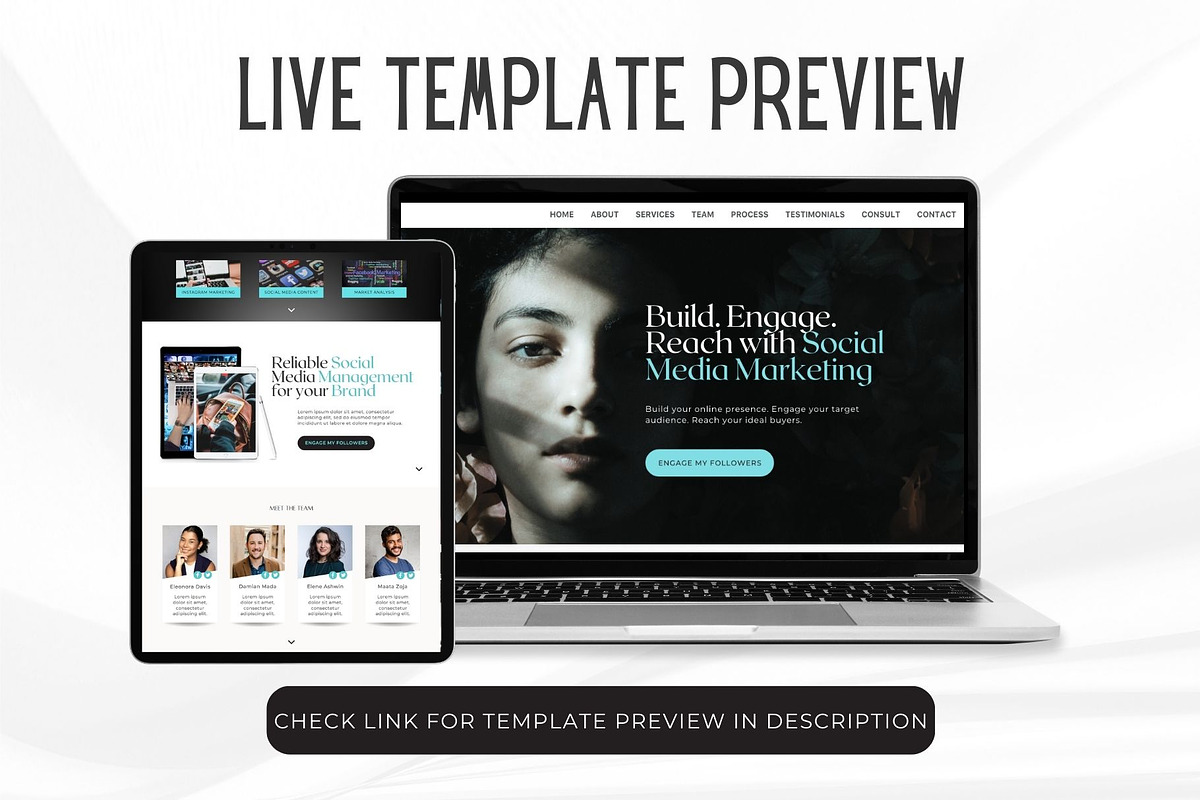 Social Media Agency Website Template, a Landing Page Template by Kromatic Design Studio (Photo 3 of 8)