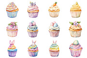 Easter Cupcakes Clipart, an Illustration by Design Market (Thumbnail 3 of 5)
