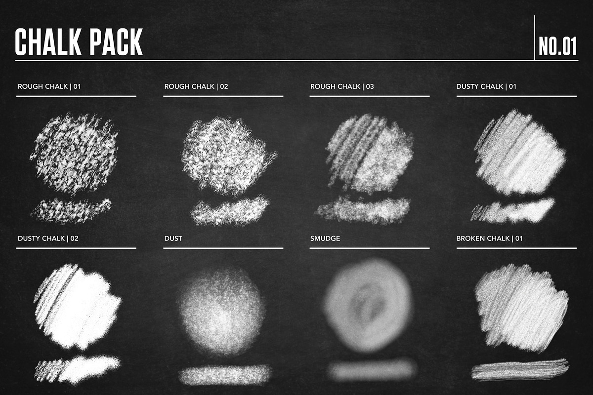 Chalk Brush Pack for Procreate, a Brush Add-On by Quiver Supply Co. (Photo 7 of 9)