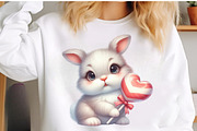 Valentine Animals Clipart PNG, an Illustration by SinaCreation (Thumbnail 5 of 11)