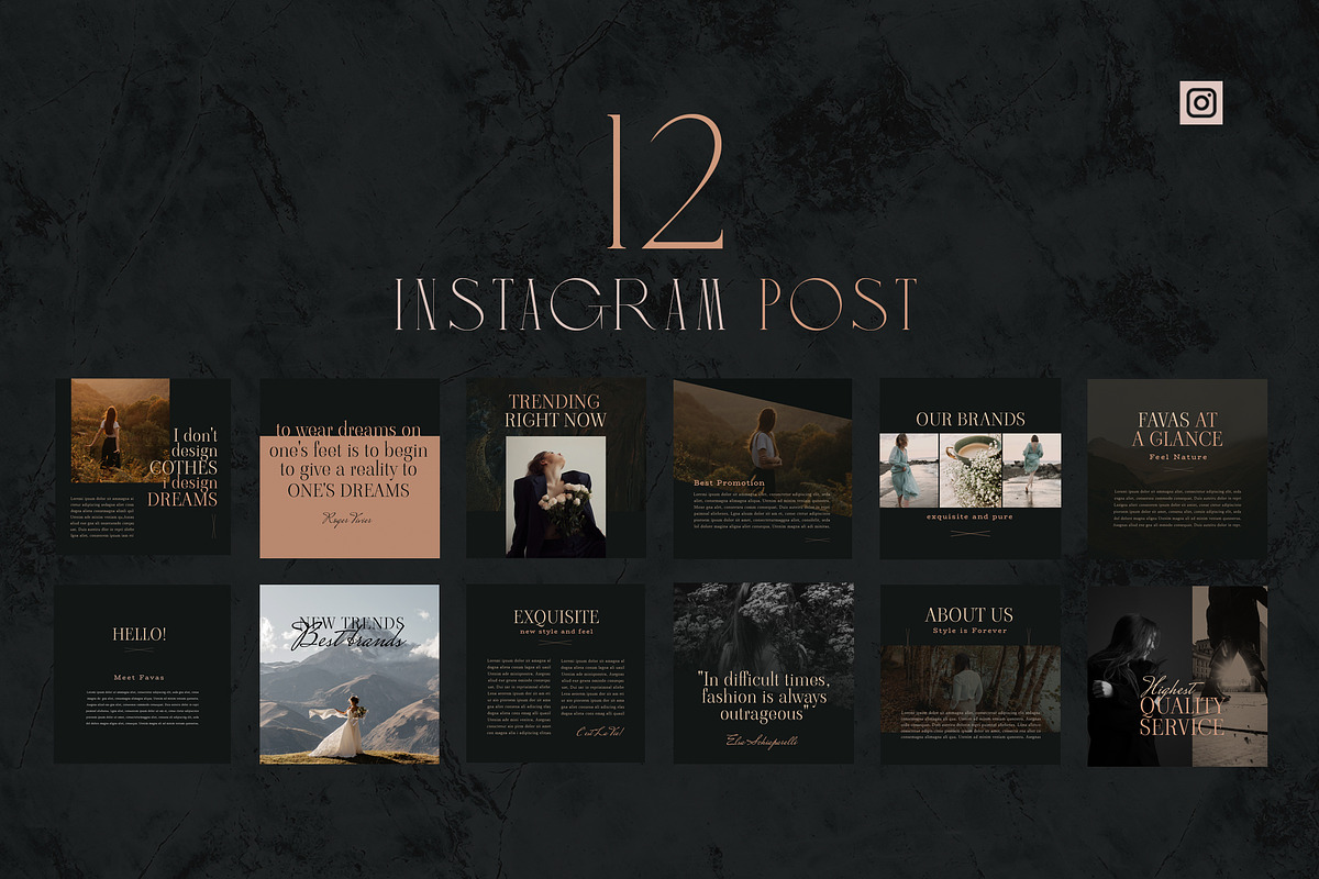 Fashion - Instagram Post Pack, a Social Media Template by Touringxx Creative Studio (Photo 2 of 8)