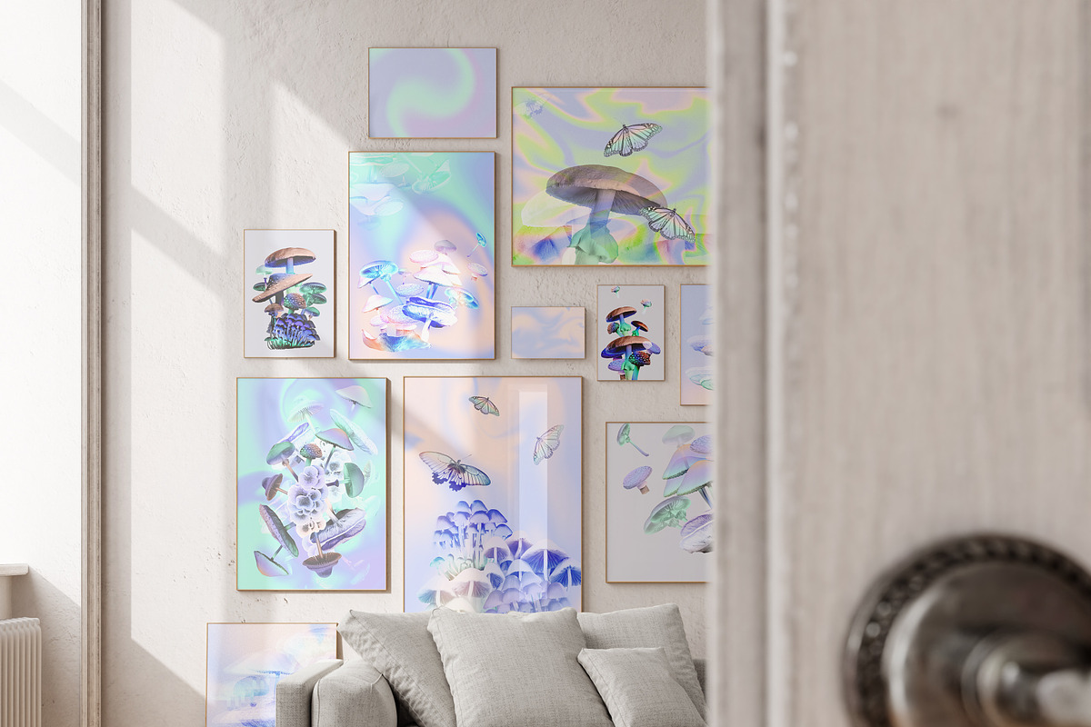 Holo Lilac Mushroomland Collage, an Object Graphic by Catch the Dream Art (Photo 2 of 16)