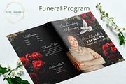 Funeral Program w/ Red Flowers, a Brochure Template by Feel Inspired Digitals (Thumbnail 2 of 5)