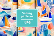 Sailing boats / Coastal patterns Set, a Pattern Graphic by LoveDesignShop (Thumbnail 1 of 8)