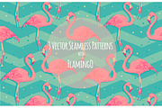 Flamingo patterns set, a Pattern Graphic by Julia Bilenko (Thumbnail 1 of 4)