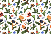 Abstract flowers, seamless patterns, a Pattern Graphic by Good Studio (Thumbnail 2 of 11)
