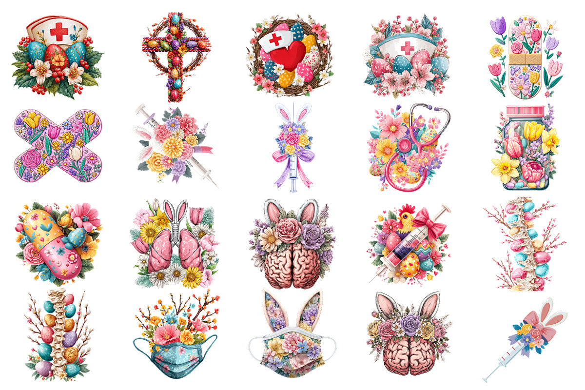 Easter Medical Clipart Bundle, a Seasonal Illustration by InkyQueenArt (Photo 4 of 6)