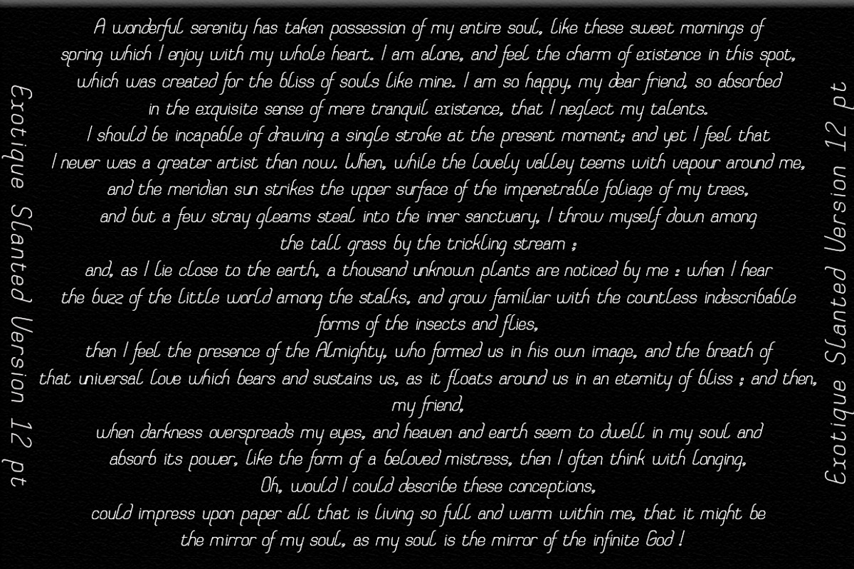 Exotique display font, a Font by akrtype (Photo 4 of 9)