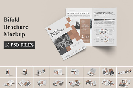 A4 Bifold Brochure Mockup - Bundles