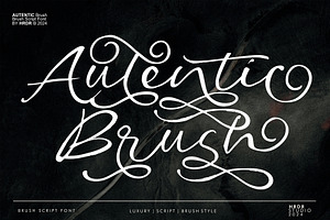Autentic Brush, a Script Font by HRDR