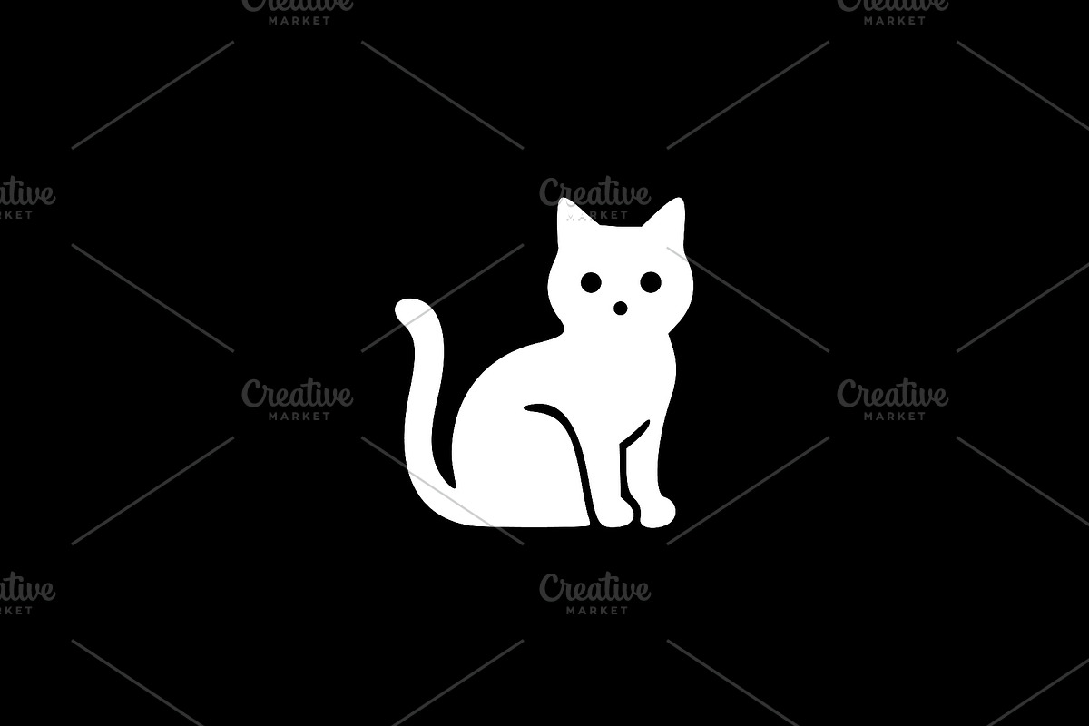 Sitting Cat Silhouette Vector, an Animal Illustration by Vectorium Studio (Photo 2 of 4)
