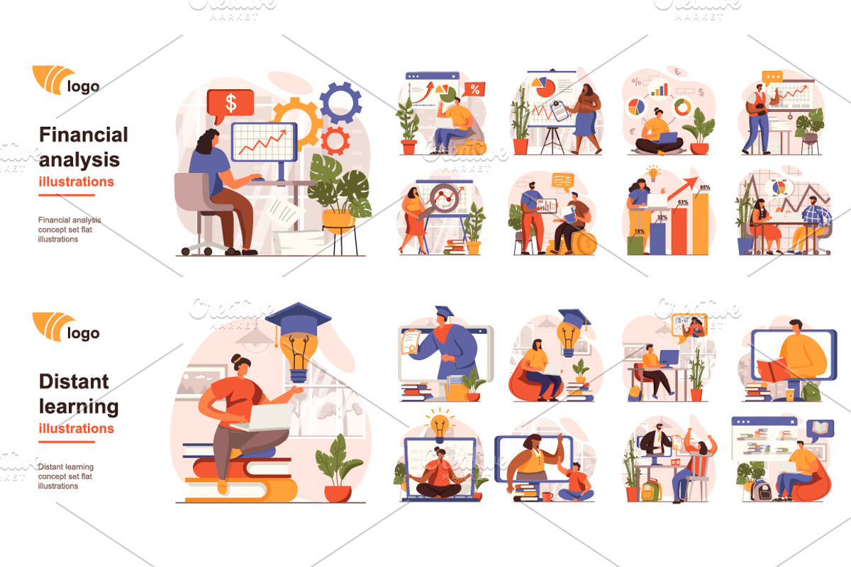 Bundle Concept Vector Illustrations, a Templates & Theme by alexdndz (Photo 6 of 20)