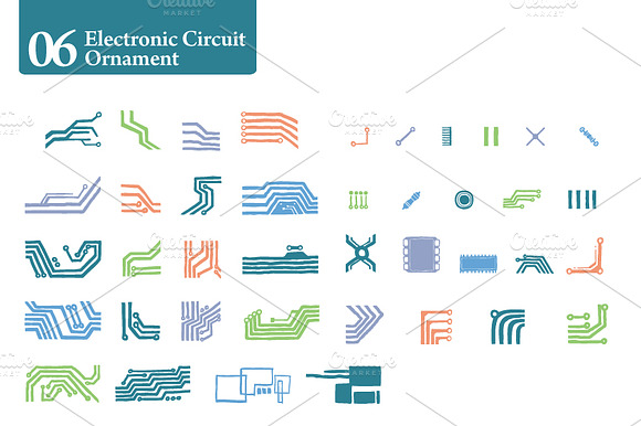 Electronic Circuit Ornament 06