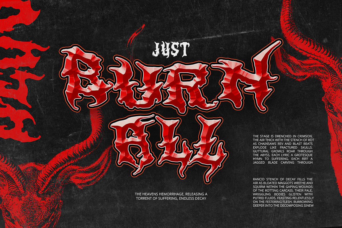 CS Whistle – Black Metal Font, a Blackletter Font by Craft Supply Co. (Photo 4 of 8)