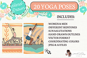 YOGA POSES SET 20 HAND-DRAWN ASANAS, a Healthcare Illustration by Lauren Lesley Studio (Thumbnail 2 of 2)