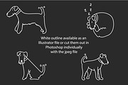 Cute doodle Fox Terriers, an Animal Illustration by Liz Pengilley Studio (Thumbnail 3 of 4)