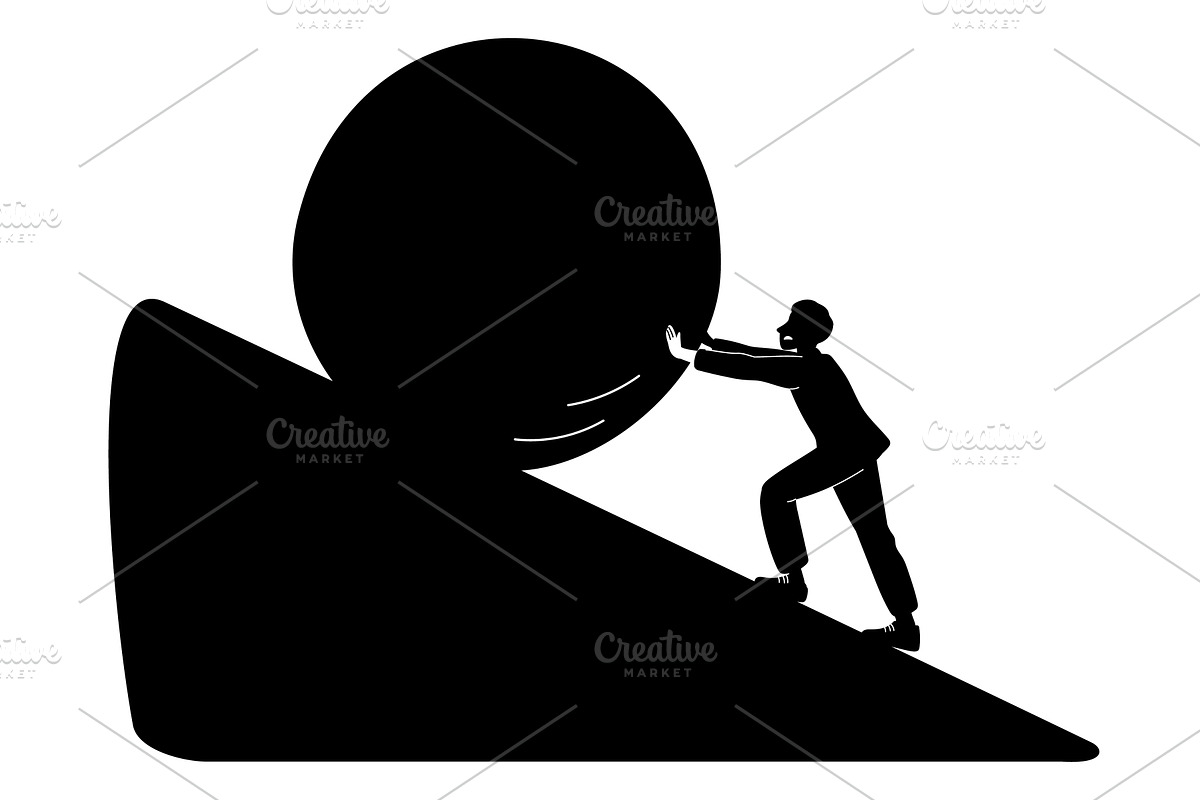 Black silhouette of businessman, a Person Illustration by Vectorbuum