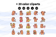 Kawaii Capybara Loves the Farm, an Animal Illustration by Palau (Thumbnail 10 of 12)