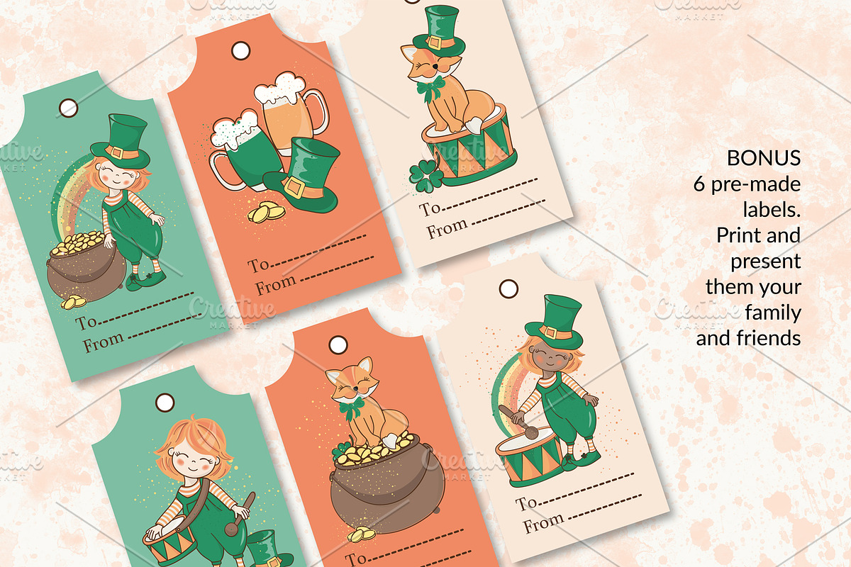 ST. PATRICK DAY Vector Illustration, a Decorative Illustration by FARAWAYKINGDOM (Photo 6 of 7)