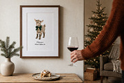 Christmas Goats Cottagecore Clipart, a Seasonal Illustration by divanovskaya_nv (Thumbnail 8 of 15)