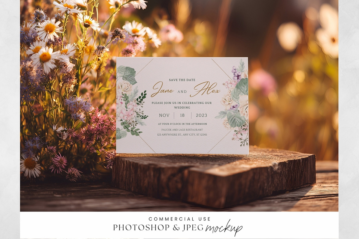 Rustic Wood 7x5 Summer Mockup, an Advertising Mockup by illuztrate (Photo 2 of 3)