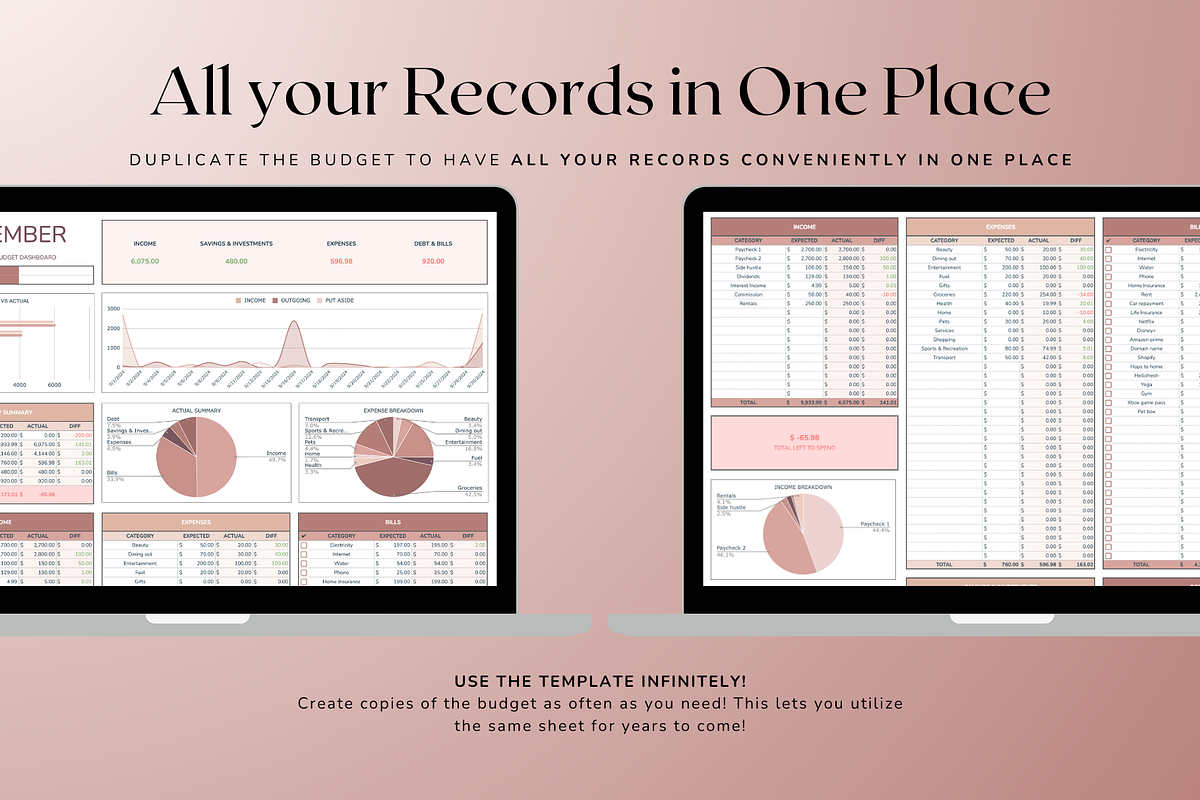 Simple Monthly Budget - Neutral, a Templates & Theme by The Creative Plans co (Photo 8 of 10)