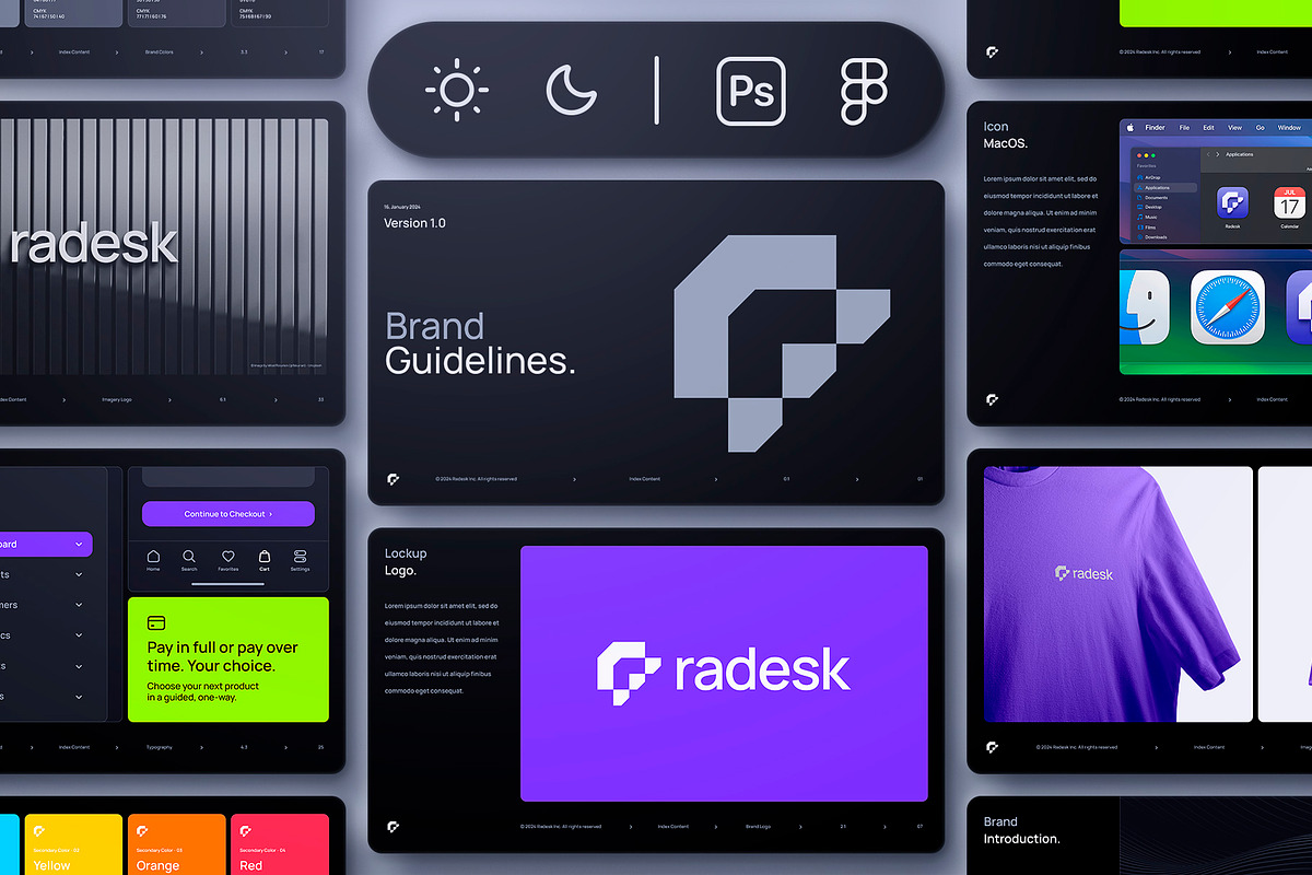 Brand Guidelines Template - Radesk, a Presentation Template by Asylab (Photo 1 of 11)