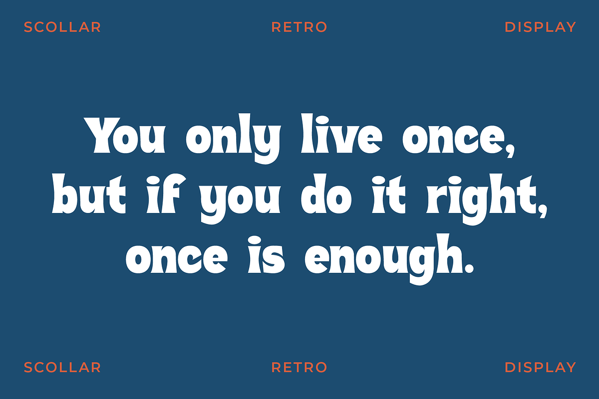 Scollar - Retro Font, a Serif Font by Brainwaves.Studio (Photo 3 of 8)