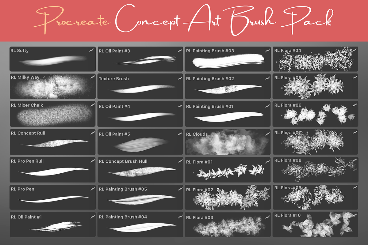 PROCREATE COMBO #1 - 108 Brushes preview 4