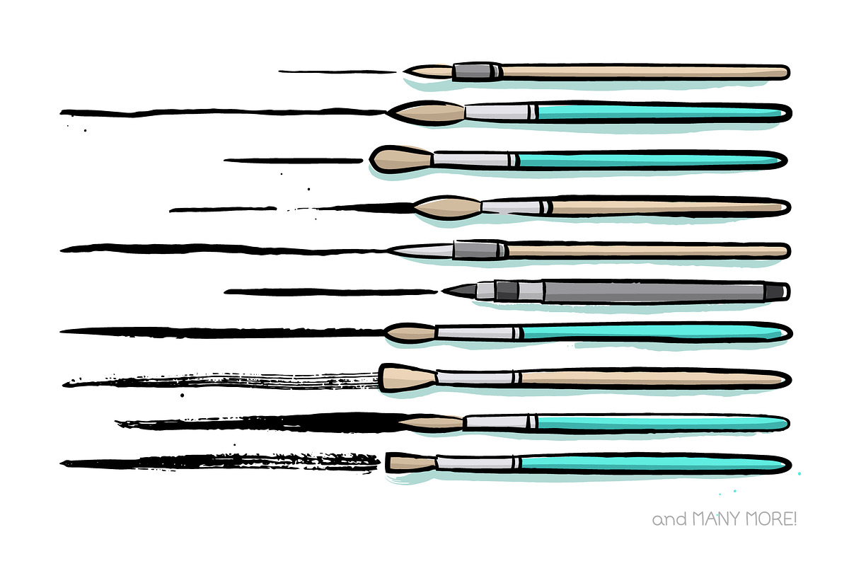 Hand Drawn Ink Brushes, a Brush Add-On by Side Project (Photo 3 of 7)