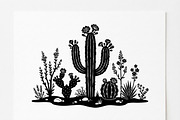 60 Desert Cactus Floral Silhouette, a Seasonal Illustration by Amazin_art (Thumbnail 20 of 21)