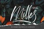 Milles Svg - Unique Handwriting, a Script Font by Fortunes Co (Thumbnail 1 of 14)
