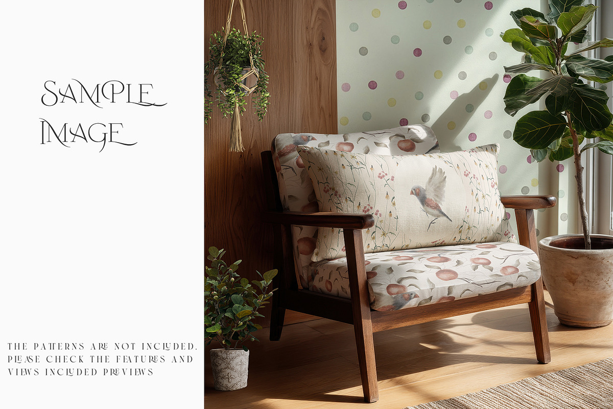 Armchair Upholstery & Pillow Mockups, a Mockup by mock-ups (Photo 13 of 22)