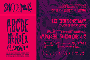 Splatterpunks A Halloween Brush Font