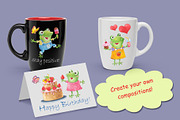 Cute and funny frogs having a party, an Illustration by Haso (Thumbnail 5 of 5)