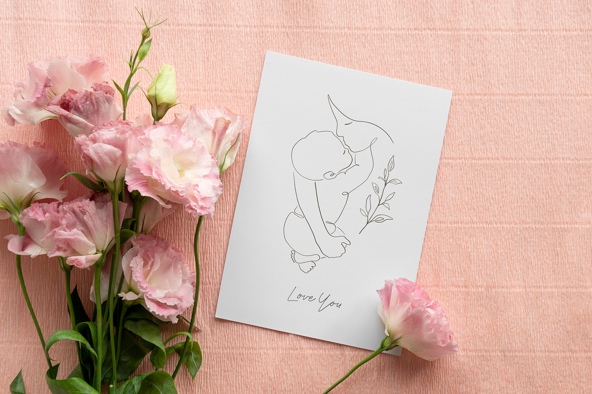 Mother love | Line drawing, an Illustration by AfonshinaArt (Photo 2 of 9)