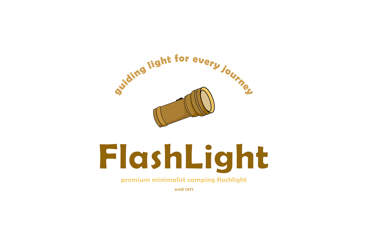 illustration flashlight logo templat, a Branding & Logo Template by Pyruos ID (Photo 2 of 2)