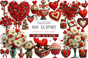 Valentine’s Day Clipart, an Illustration by DreamArtGraphic (Thumbnail 1 of 4)