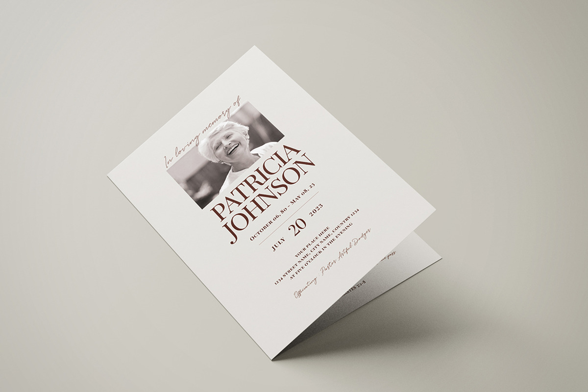 Funeral Program Template, a Brochure Template by VectorVactory (Photo 5 of 7)