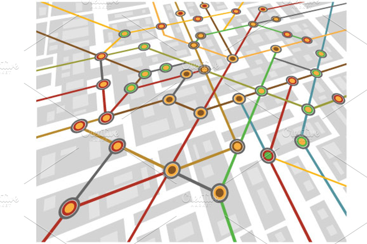 Vector map of city preview 4