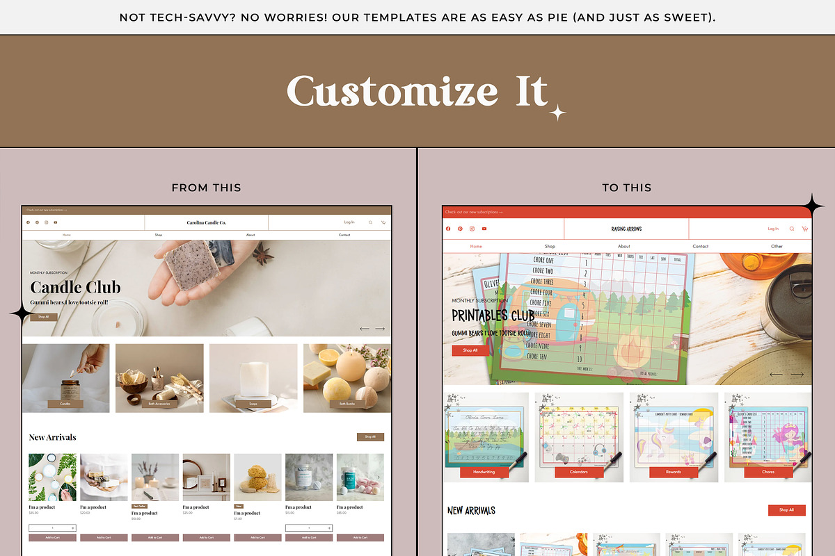 Carolina Candle Co. Wix Template, a Wix Template by Girl Boss From Home (Photo 5 of 6)