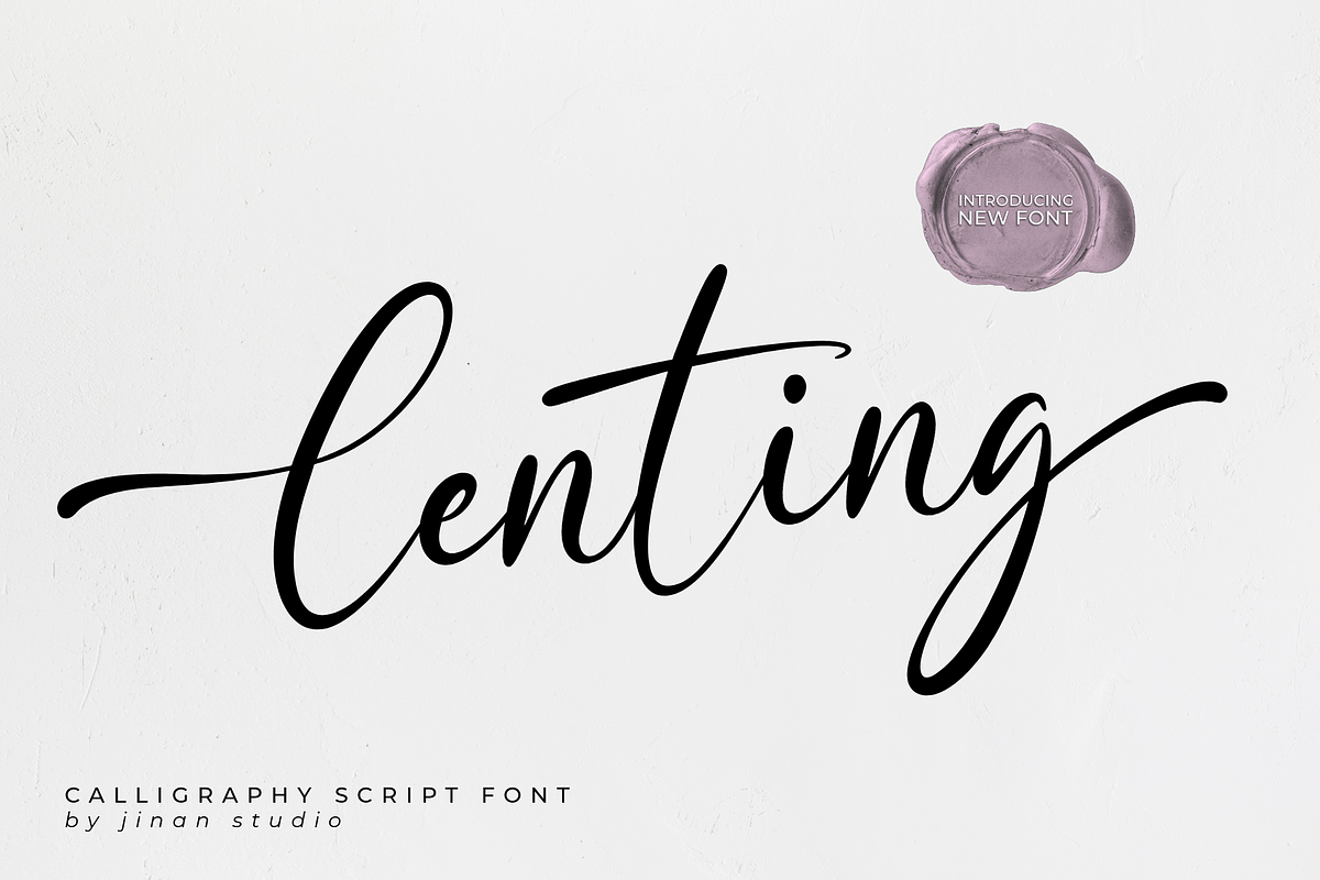 Lenting - Calligraphy Script Font, a Script Font by Ainun Jinan (Photo 1 of 8)