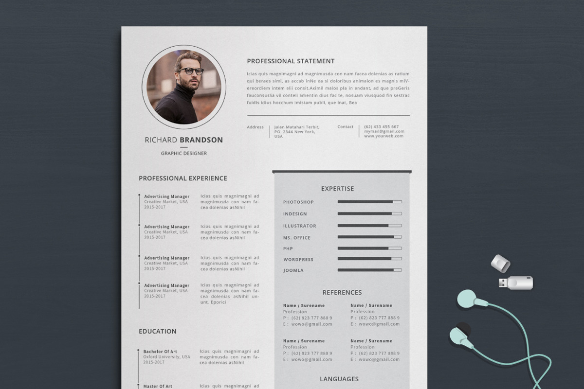Resume/CV, a Resume Template by Atakana (Photo 4 of 5)
