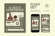 Green Business Conference Flyer Set, a Flyer Template by graphicook (Thumbnail 1 of 3)