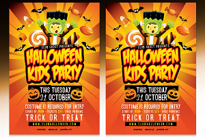 Halloween Kids Party - PSD Template, a Flyer Template by designblends@gmail.com