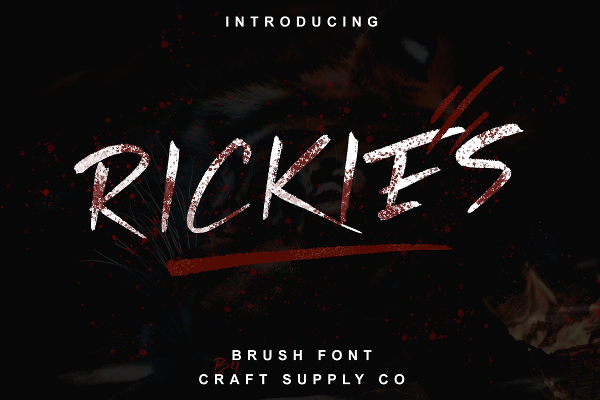Rickies - Brush Font preview 2