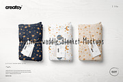 Muslin Swaddle Blanket Mockup Set, a Product Mockup by creatsy5 (Thumbnail 1 of 11)